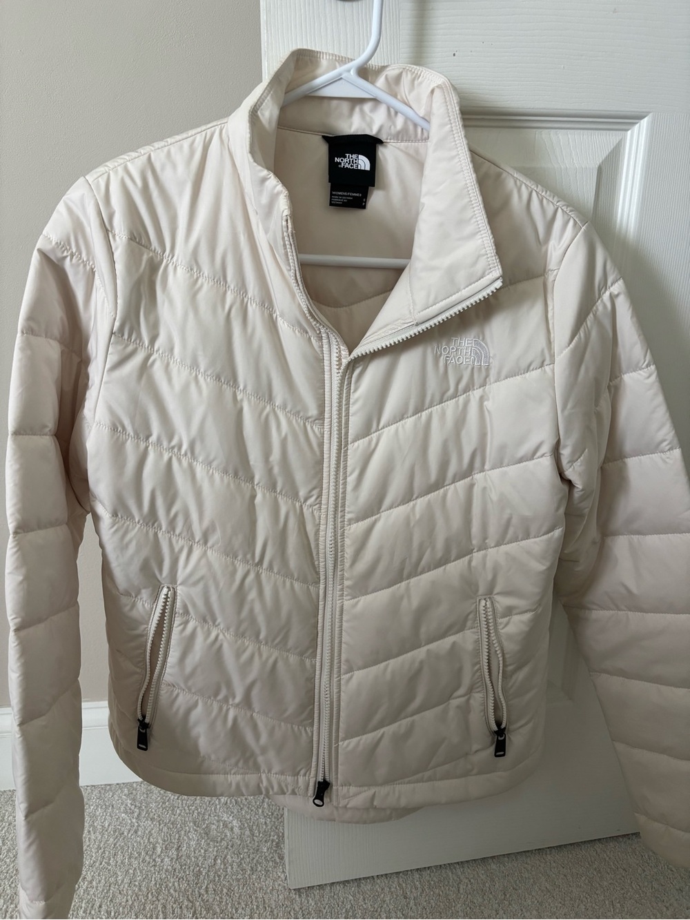 The North Face Women's Cream Quilted Puffer Jacket